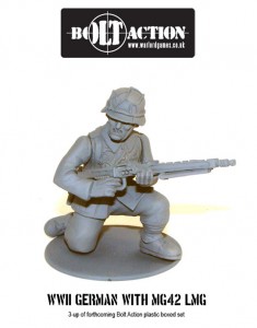 Plastic Bolt Action WW2 German with MG42 LMG 3