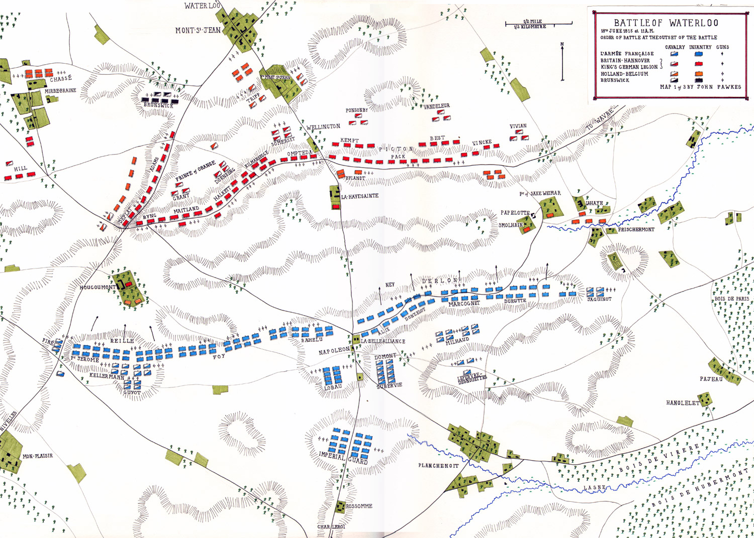 Waterloo On The Map Waterloo-Map-1 - Warlord Games