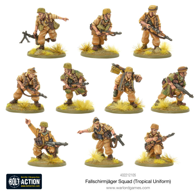 New: Fallschirmjager squad (tropical Uniform) - Warlord Games