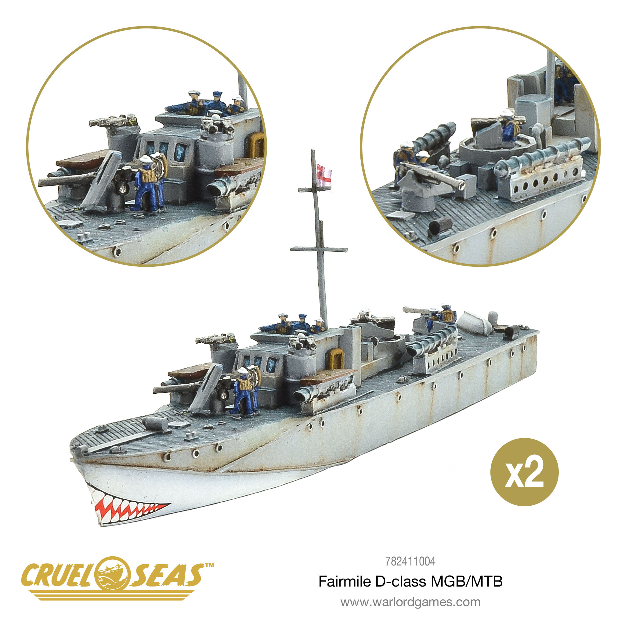 Pre-order: Cruel Seas Fairmile D-class MGB/MTB - Warlord Games