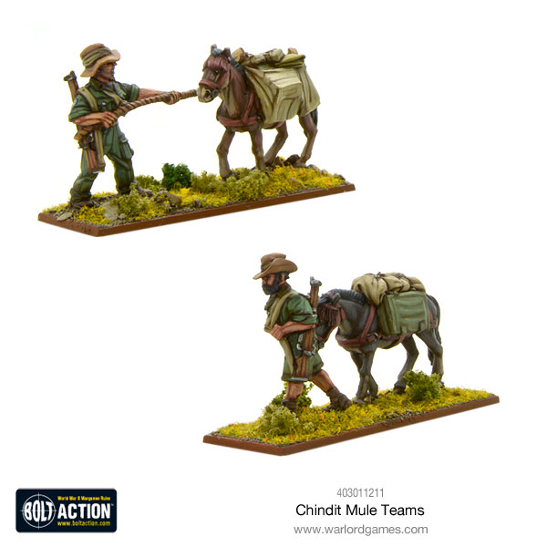 403011211 Chindit Mule Teams 01 Warlord Games